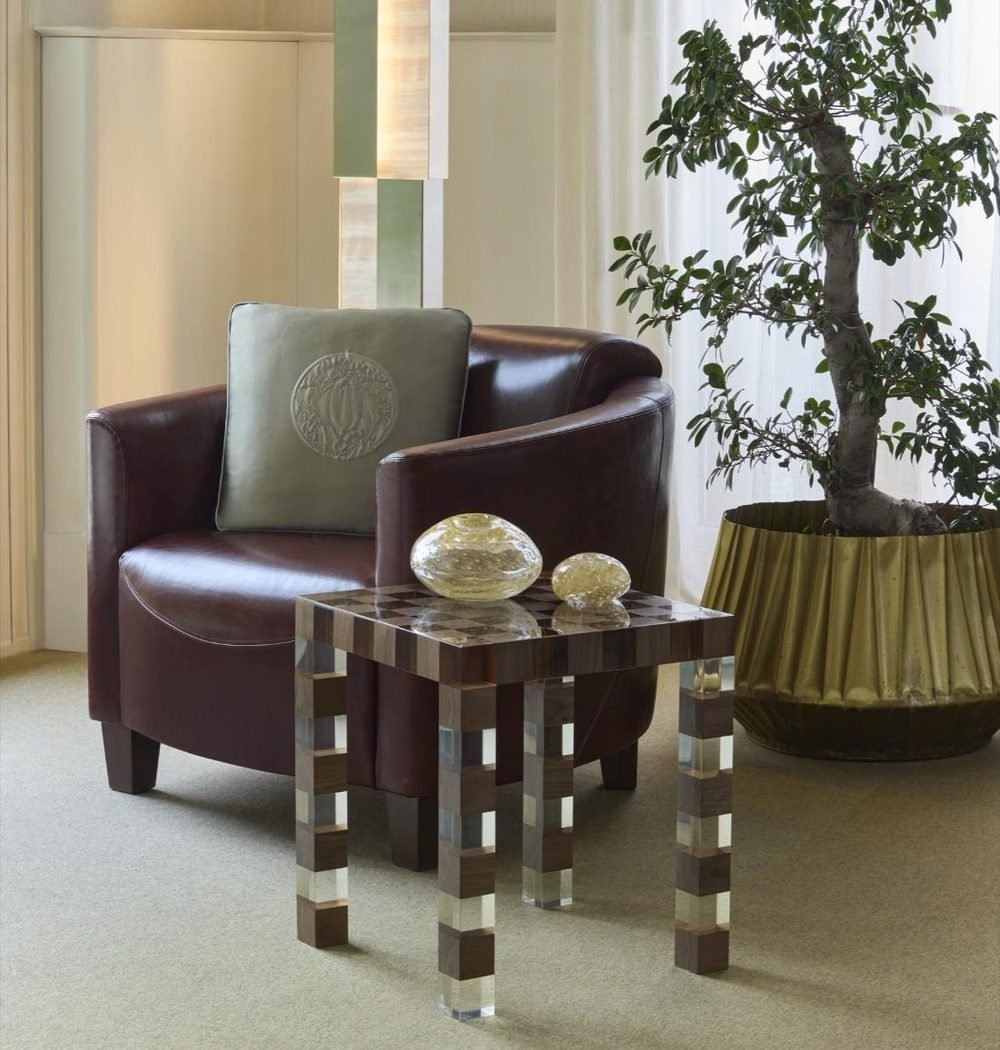 Armani/Casa lounge chair and side table